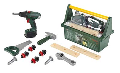 Bosch Kinder-Werkzeugkasten mit Akkuschrauber Bosch Kinder-Werkzeugkasten mit Akkuschrauber