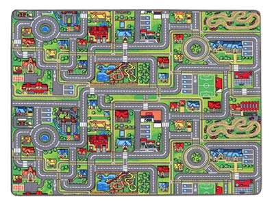 Spielteppich mit Straßen