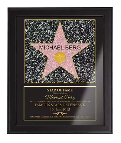 Hollywood-Stern mit Namen - Personalisierte Geschenke